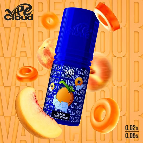 VAPE CLOUD Peach Jelly Rings Ice - Персиковые мармеладные кольца, лед 0.02 %