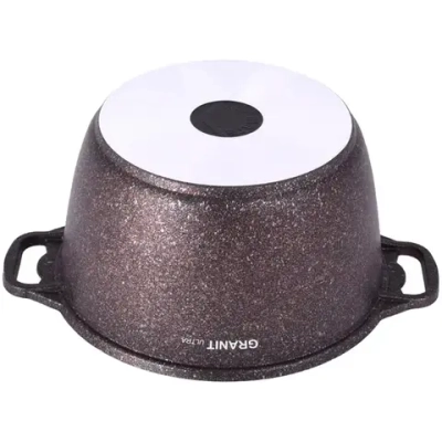 Кастрюля 6л «Granit ultra» (red) со стеклянной крышкой кга62а