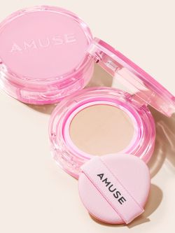 AMUSE Увлажняющий кушон с сияющим финишем DEW POWER VEGAN CUSHION 1.5 NATURAL  SPF 38 PA+++