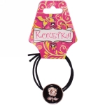 Резинка для волос 1шт «Кокетка - Aks Bambina», роза, микс 2 цвета, d-5см