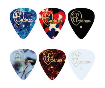 Медиаторы, 12шт, целлулоид, 0,96мм, D'Andrea TCC351-096HV Classic Celluloid