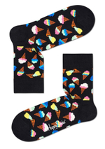 Носки унисекс Ice Cream Half Crew Sock с рожками мороженого (Размер: 25) (Цвет: черный)