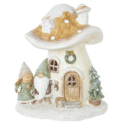 GAEM Фигурка декоративная с подсветкой "Домик и гномы", L13 W10 H15 см