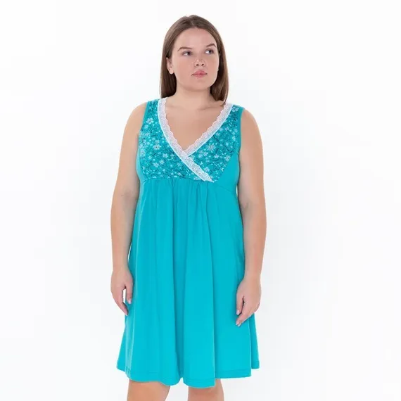 Ночная сорочка женская, цвет ментол, размер 46