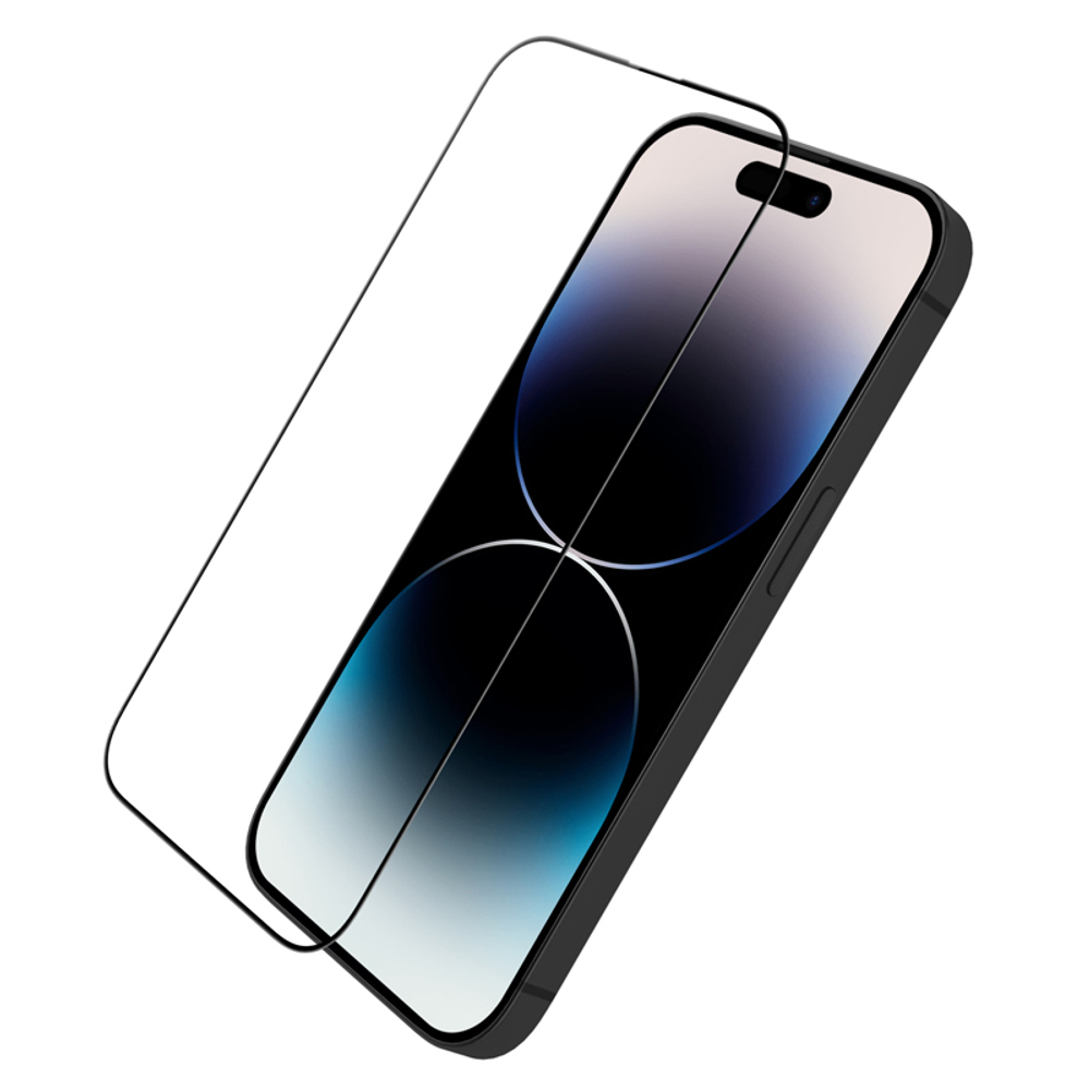 Защитное стекло на экран 6D для iPhone 15 , тонкие черные рамками и олеофобное покрытие, G-Rhino