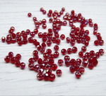 БП009ДС23 Хрустальные бусины "рондель", цвет: красный AB прозрачный, 2х3 мм, кол-во: 95-100 шт.