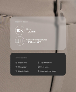 OYSHO Водонепроницаемые эластичные брюки-клеш SKI, темно-серый