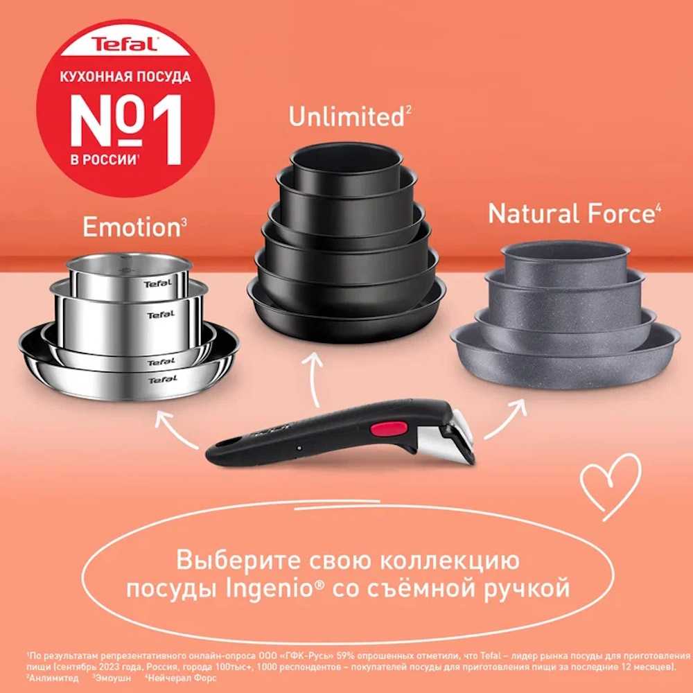 Съемная ручка Tefal Ingenio 6, 4240810