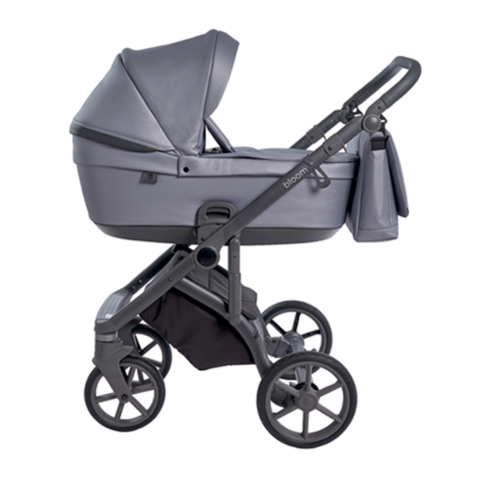 Детская коляска Roan Bloom 2 в 1 New 2021 эко-кожа (Серый) Grey Pearl