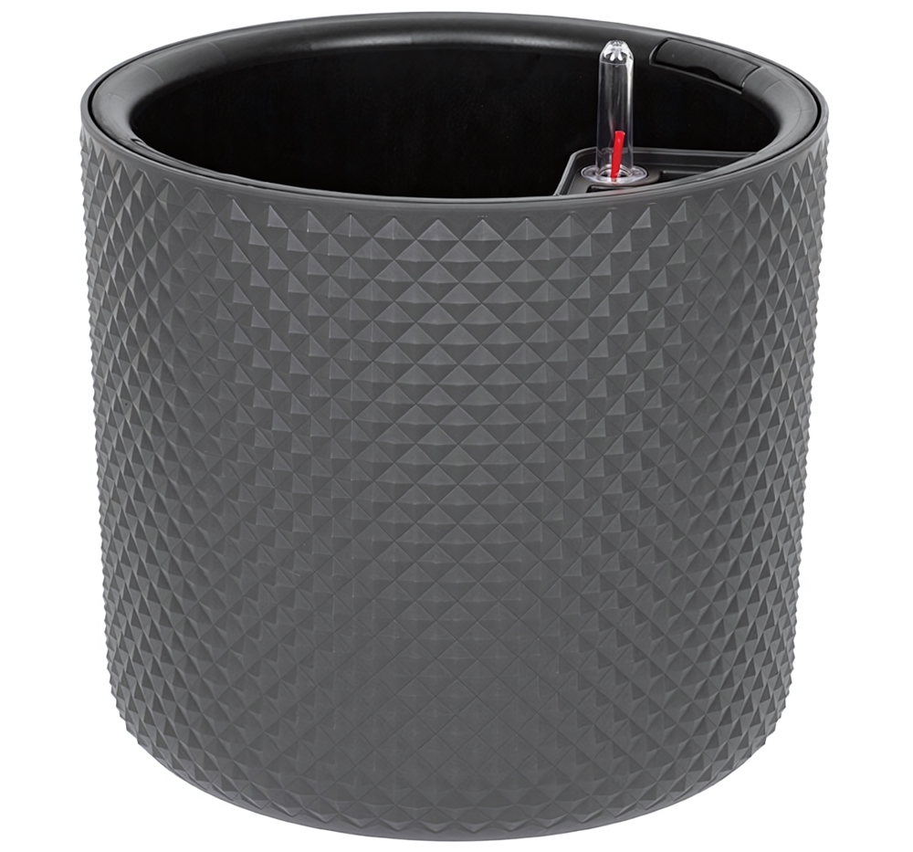 Кашпо ФАСЕТ 6,2л D220мм H=200мм вставка и автополив, с индикатором уровня воды