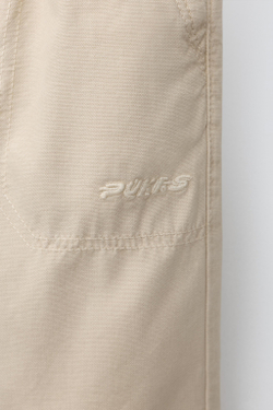 ZARA X PUKAS БРЮКИ КАРГО PUKAS SURF ИЗ ХЛОПКА, СВЕТЛО-БЕЖЕВЫЙ