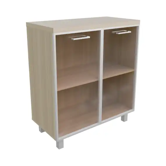 Креденция 2 дв. со стекл.(бронза) Президент-Про ПР502 800х400х900