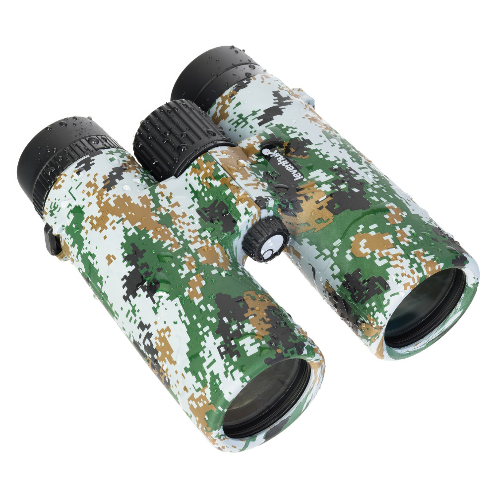 Бинокль Levenhuk Camo Dots 10x42 с сеткой - Прочный корпус с камуфляжным покрытием и полной защитой от воды и пыли