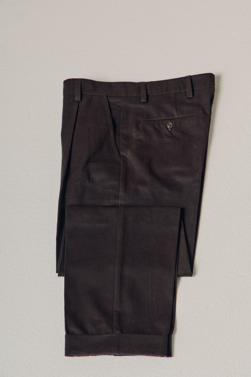 Брюки из твила тёмно-коричневые