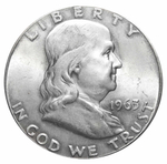1/2 доллара США 1963 год (Франклин) XF-AU