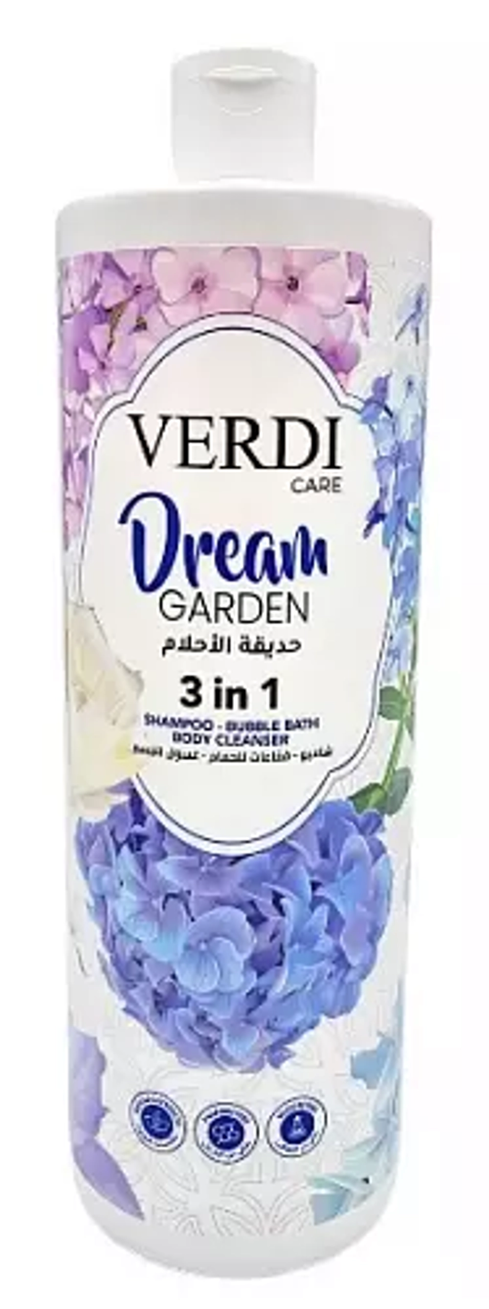 VERDI ШАМПУНЬ+ПЕНА+ГЕЛЬ д/тела  и волос 3в1,800мл САД МЕЧТЫ/DREAM GARDEN*12