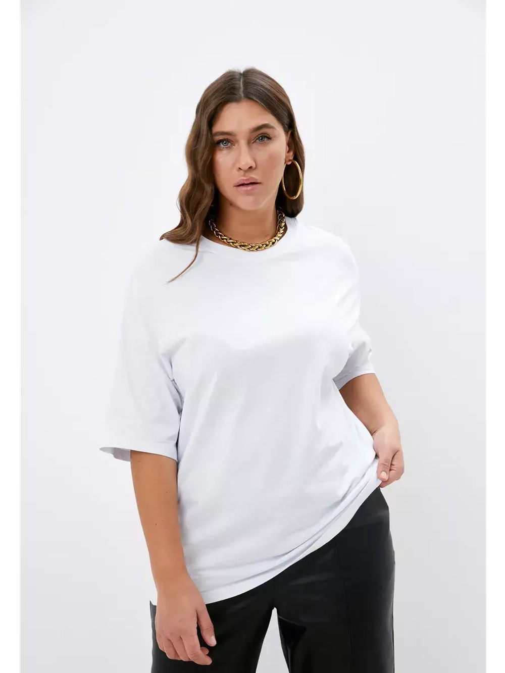 Футболка белая оверсайз