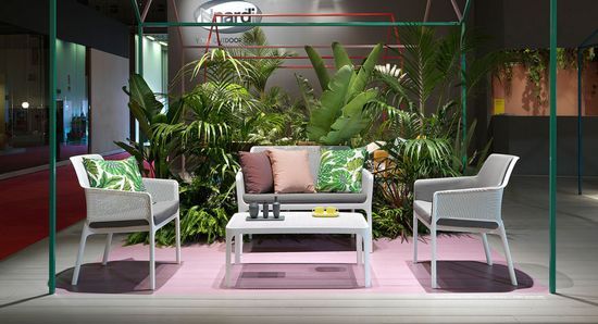 Диван пластиковый Net Bench Nardi цвет белый