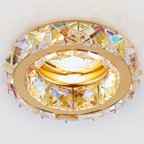 Встраиваемый точечный светильник K112 PR/G золото/перламутровый хрусталь MR16