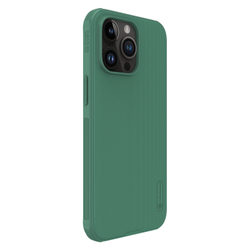 Двухкомпонентный чехол зеленого цвета (Deep Green) от Nillkin c поддержкой беспроводной зарядки MagSafe для iPhone 15 Pro Max, серия Super Frosted Shield Pro Magnetic Case