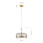 SL1053.243.01 Светильник подвесной ST-Luce Золотистый/Дымчатый LED 1*9W 3000K PALOCHINO