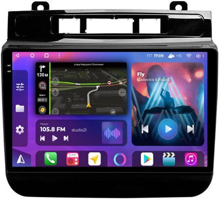 Магнитола для VW Touareg 2 2010-2018 (RNS850) - FarCar 3027M-B на Android 13, QLED+2K, TS10, CarPlay, 4G SIM-слот