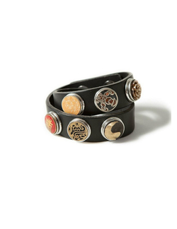 БРАСЛЕТ КЛАССИЧЕСКИЙ ДВОЙНОЙ ЧЕРНЫЙ