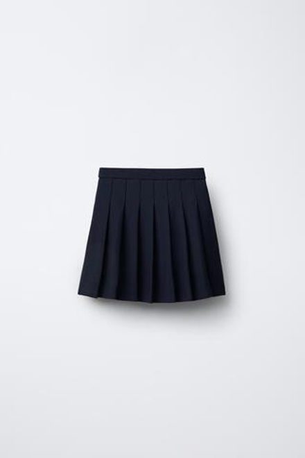 ZARA ЮБКА В СКЛАДКУ С ДЕТАЛЬЮ «СЕРДЦЕ», МОРСКОЙ СИНИЙ