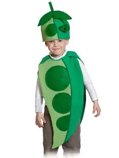 Карнавальный костюм "Горох", текстиль, накидка и маска-шапочка, рост 98-128 см