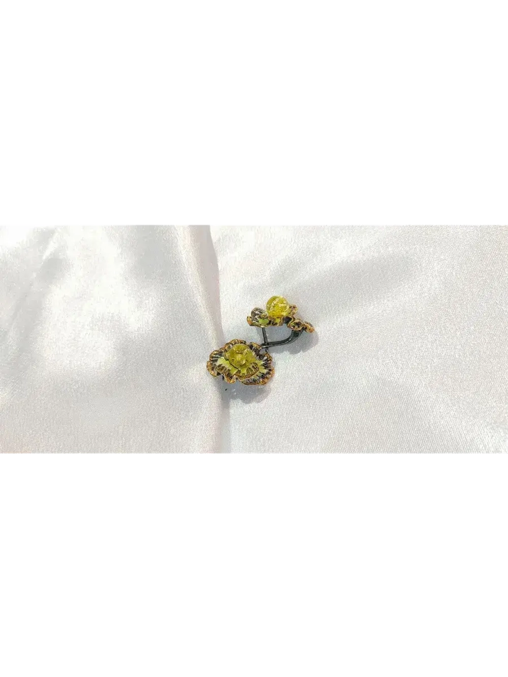 Серьги серебро зеленый янтарь