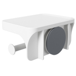 Держатель для туалетной бумаги с полочкой flex, белый