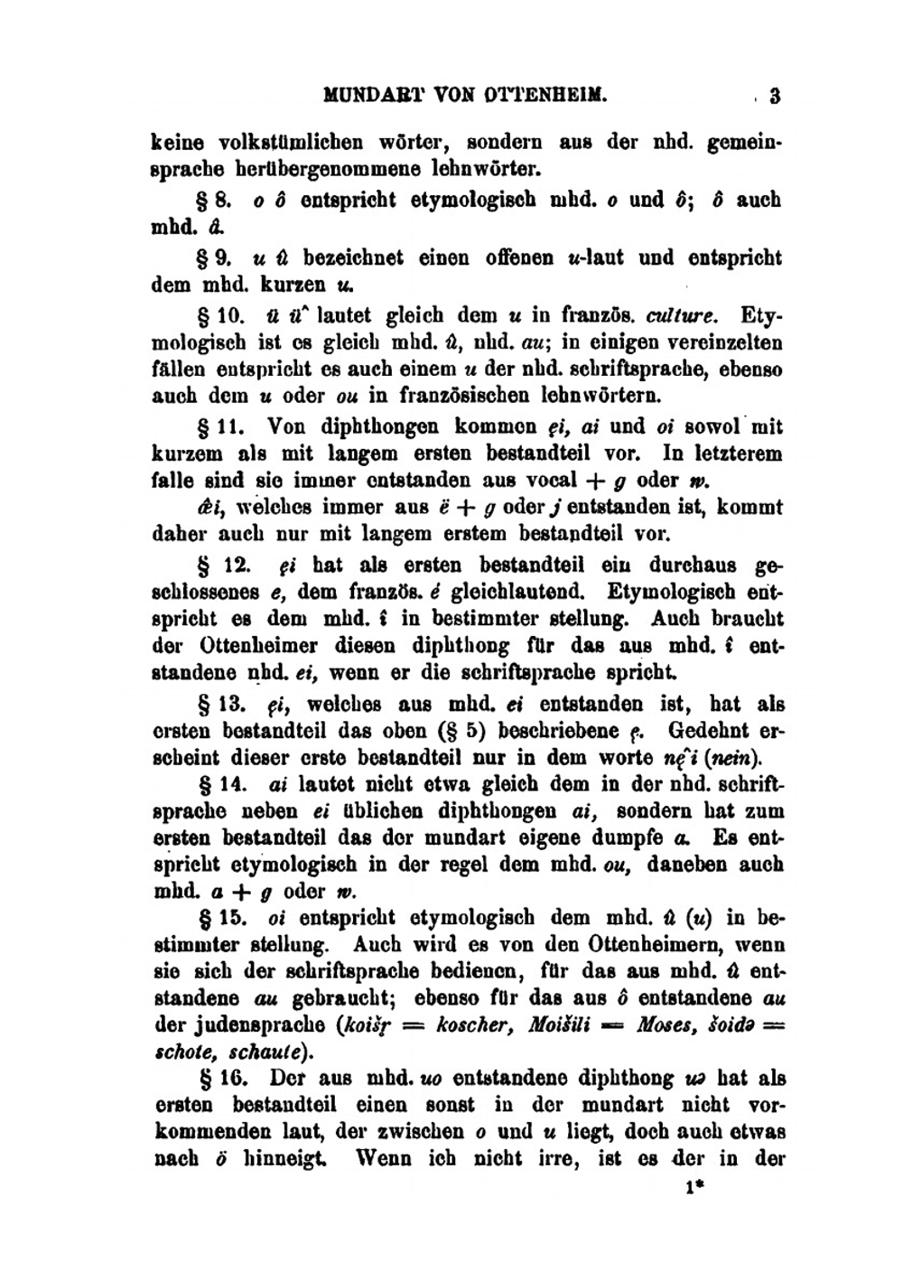 Grammatische Darstellung Der Mundart Des Dorfes Ottenheim. Lautlehre | K.F. Heimburger