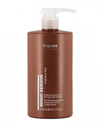 Маска "Magic Keratin" реструктур.с кератином Kapous 750мл