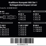 Ударная отвёртка с набором бит Kraftform Kompakt 900 Set 1 WERA 05018110001