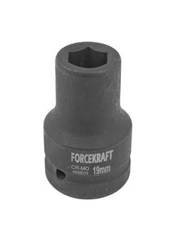 Головка ударная 1'', 19мм (6гр.) FORCEKRAFT FK-4858019
