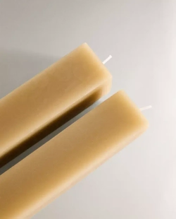 ZARA HOME НАБОР ДЕКОРАТИВНЫХ КВАДРАТНЫЙ СВЕЧЕЙ ( 2 ШТ.), ЗЕЛЕНЫЙ