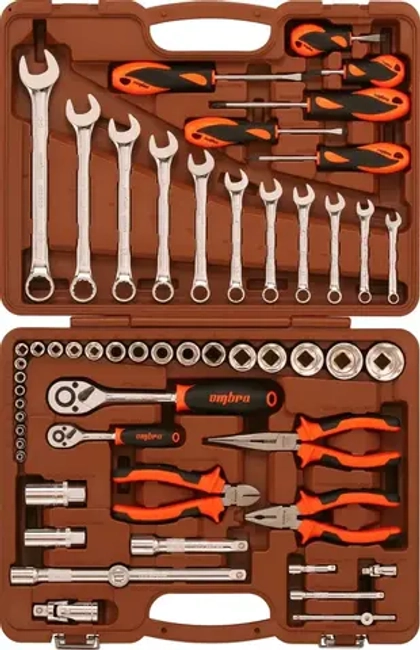 Ombra OMT55S Набор инструмента универсальный 1/4", 1/2"DR, 55 предметов
