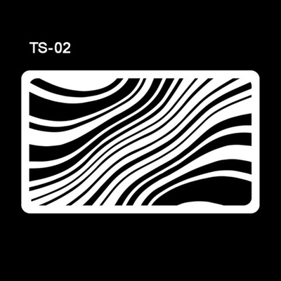 Трафарет для бодиарта TS-02 "Градиент"  15*9