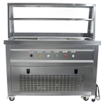 Фризер для жареного мороженого Foodatlas KCB-2F (контейнеры, стол для топпингов, 2 компрессора)