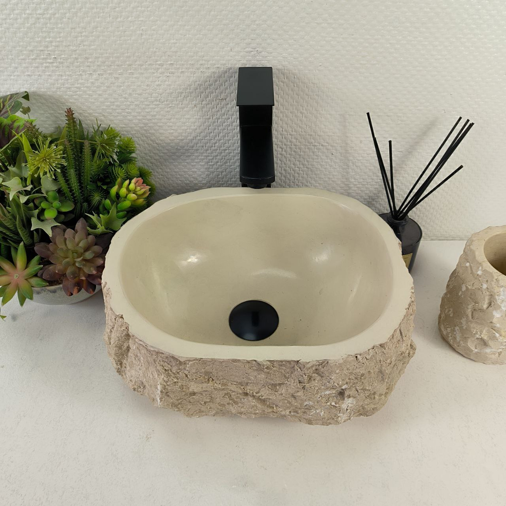 Раковина из мрамора Erozy Cream EM-65571 35*28*17 0868