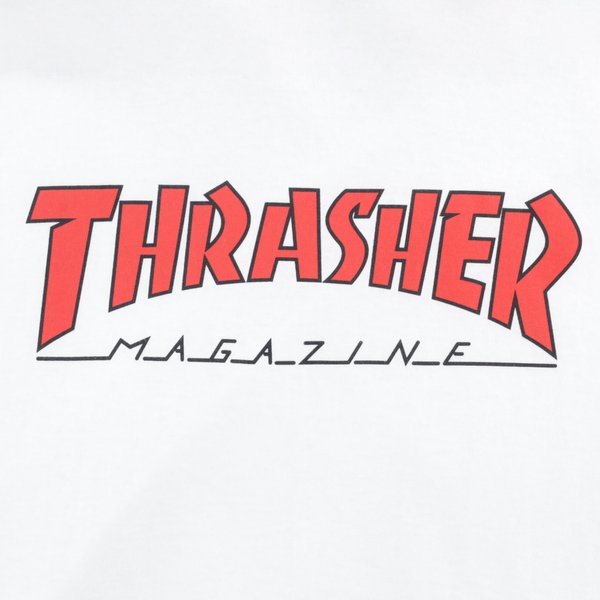 Футболка Thrasher Outlined (white/red) артикул: - купить в магазине Дайс
