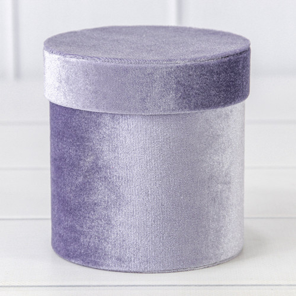 Коробка 11х11 см "Бархат" (Сиреневый)