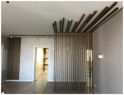 Г-образная перегородка для зонирования из Сосны 50х50мм