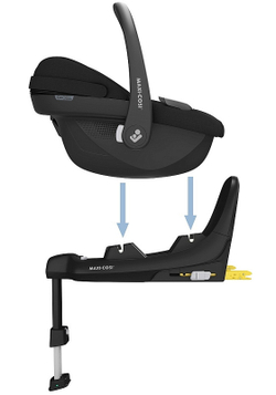 Автокресло Maxi-Cosi Pebble S с базой Family Fix S 8440104110 Tonal Black/черный