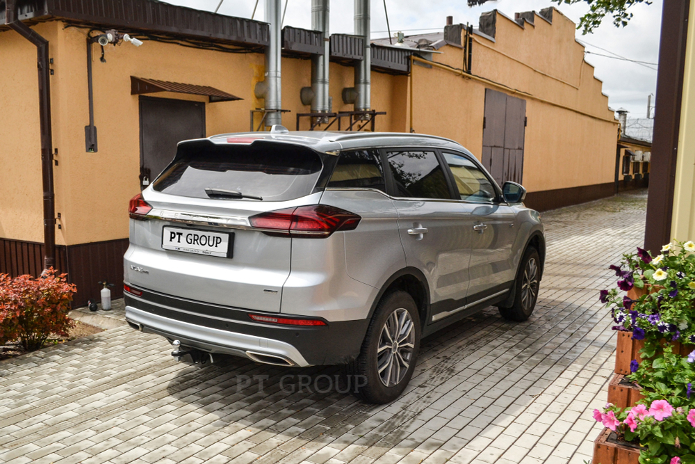 Фаркоп с унив. электрикой Smart, съемный квадрат, для GEELY Atlas Pro 2021- (паспорт и сертификат) ПТ ГРУПП.GEA-21-991122.00