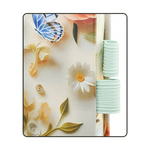 Блокнот Basir, формат А6, серия "Цветы бабочки", мягкая обложка, 80 листов, размер 16*10.5 см