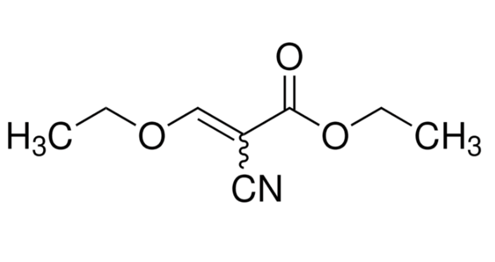Этил (этоксиметилен) цианоацетат  - формула