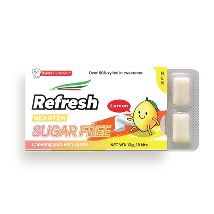 Жевательная резинка со вкусом лимона Refresh в блистере