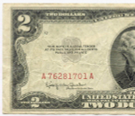 Банкнота США 2 доллара 1953C A 76281701 A. G