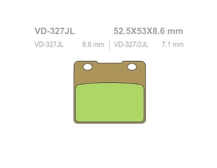 Колодки тормозные Vesrah VD-327JL (FDB338)
